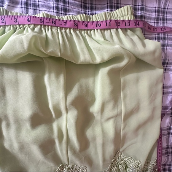 Vintage Y2K Grunge Fairy Embroidered Rhinestone Trim Asymmetrical Hem Skirt M-L - Picture 13 of 16